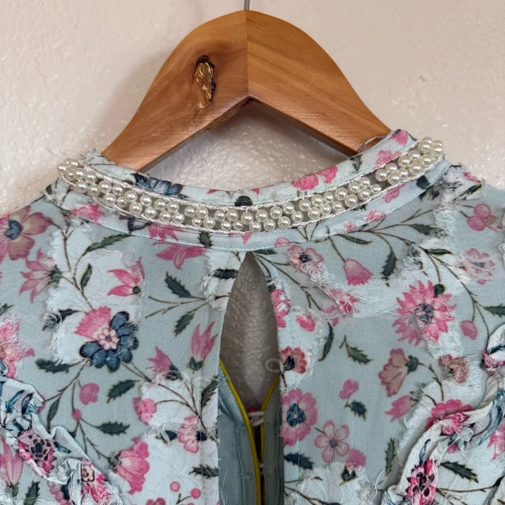 Hana Ruffled Floral Burnout Dress Size S - Picture 11 of 13